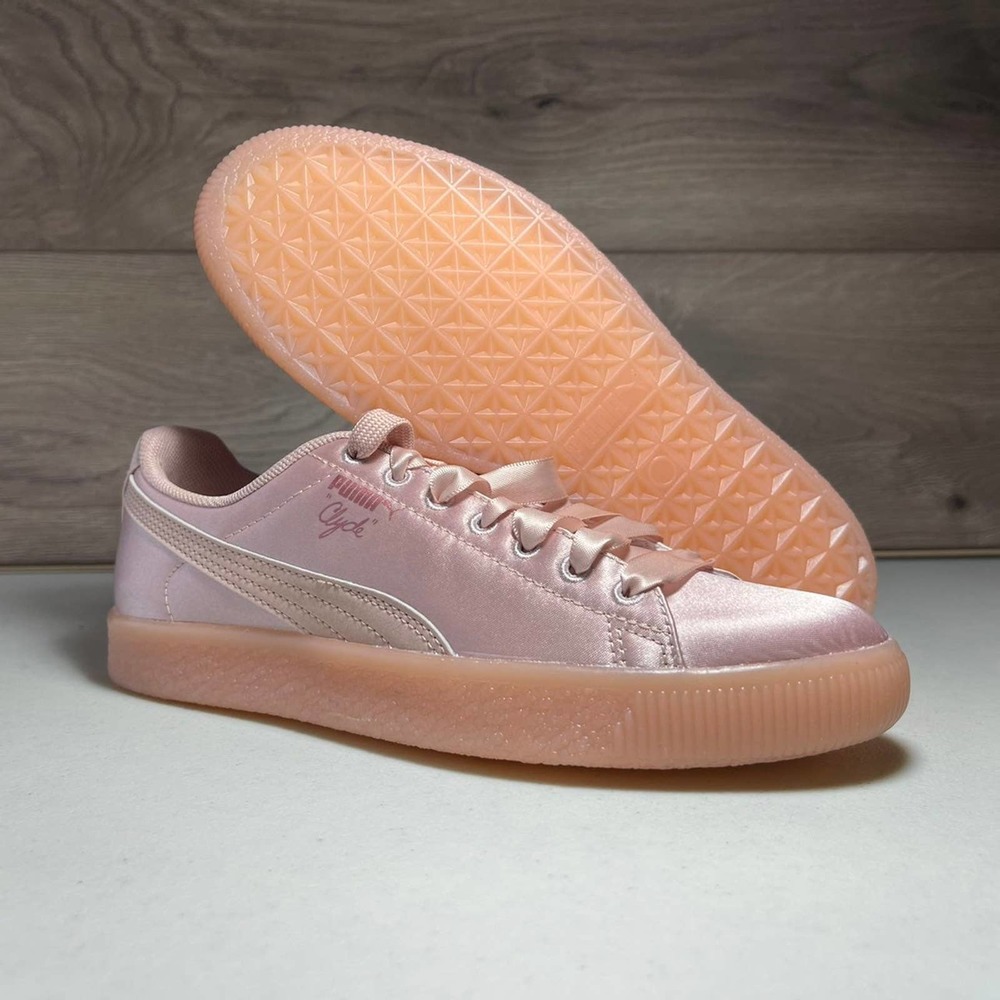 Puma Clyde Satin Jr. Pink Sneakers